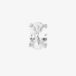 Nomination Colour Wave White Oval Shaped Single Stud Earring 149804/008 02