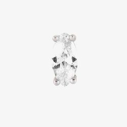 Nomination Colour Wave White Marquise Shaped Single Stud Earring 149804/008 04