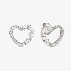 Nomination Shine Me Up Silver Multi Cut Cubic Zirconia Heart Stud Earrings 241903/003