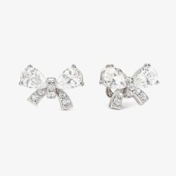 Nomination Shine Me Up Silver Multi Cut Cubic Zirconia Bow Stud Earrings 241903/008