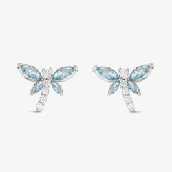 Nomination Shine Me Up Blue & White Cubic Zirconia Dragonfly Stud Earrings 241903/011