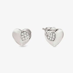 Nomination Petit Sparkle Silver Heart Stud Earrings 242304/004