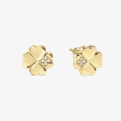 Nomination Petit Sparkle Gold Clover Stud Earrings 242304/003