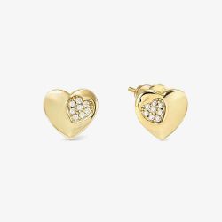 Nomination Petit Sparkle Gold Heart Stud Earrings 242304/006