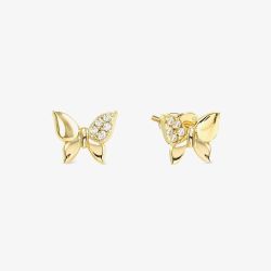 Nomination Petit Sparkle Gold Butterfly Stud Earrings 242304/042