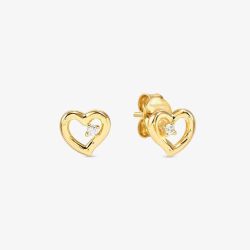 Nomination Dream Beats Gold Open Heart Stud Earrings 242603/006