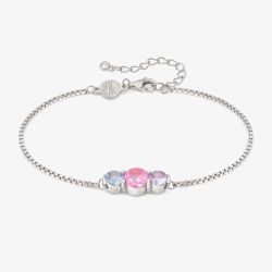 Nomination Colour Wave Sterling Silver Multicolour Three Stone Bracelet 149817/005