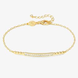 Nomination Lovecloud Gold Tone Plated Stone Set Bar Bracelet 240503/012