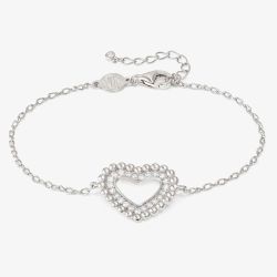 Nomination Lovecloud Sterling Silver Stone Set Heart Bracelet 240502/009