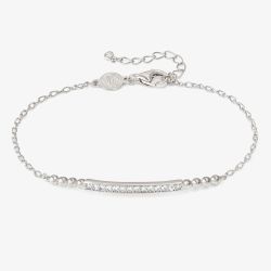 Nomination Lovecloud Sterling Silver Stone Set Bar Bracelet 240503/010