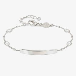 Nomination Messaggi D'Amore Engravable Plate Oval Cubic Zirconia Bracelet 241204/058