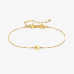 Nomination Armonica Gold Plated Cubic Zirconia Heart Pendant Bracelet 241302/006