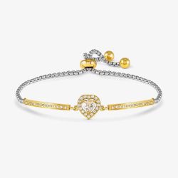 Nomination Royal Dream Silver & Yellow Gold Cubic Zirconia Heart Toggle Bracelet 029802/031