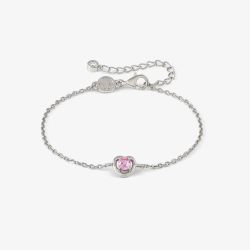 Nomination CosmicLove Silver Pink Cubic Zirconia Heart Bracelet 241704/002