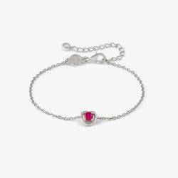 Nomination CosmicLove Silver Red Cubic Zirconia Heart Bracelet 241704/006