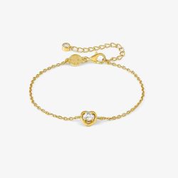 Nomination CosmicLove Gold Tone Cubic Zirconia Heart Bracelet 241703/006