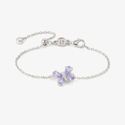Nomination Shine Me Up Silver Lilac & White Cubic Zirconia Butterfly Bracelet 241901/006