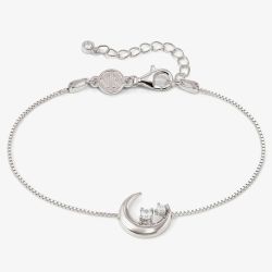 Nomination Dream Beats Silver Cubic Zirconia Moon Bracelet 242601/022