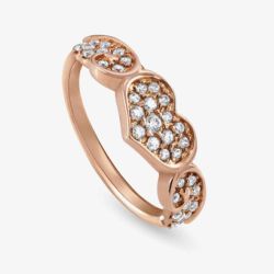 Nomination Angel Rose Gold Plated Sparkling Flying Heart Ring 145380/011
