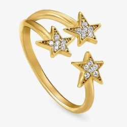 Nomination Stella Gold Plated Triple Star Ring 146702/012