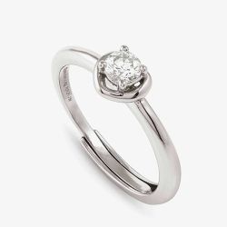 Nomination Cosmic Love Silver Cubic Zirconia Heart Adjustable Ring 241700/004