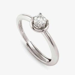 Nomination Cosmic Love Silver Cubic Zirconia Round Adjustable Ring 241700/053