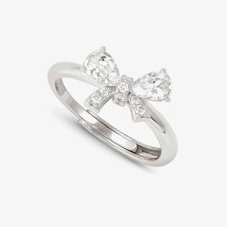 Nomination Shine Me Up Silver Multi Cut Cubic Zirconia Bow Ring 241900/008