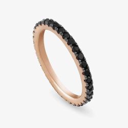 Nomination Easychic Rose Gold Plated & Black Cubic Zirconia Full Eternity Ring 147900/013