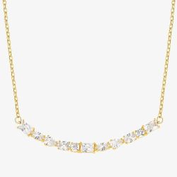 Nomination Colour Wave Gold Plated Multi-Cut Cubic Zirconia Necklace 149802/014