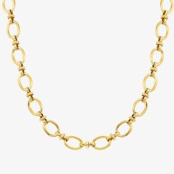 Nomination Affinity Gold Plated Stainless Steel Oval Link Necklace 028604/012