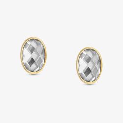 Nomination Oval Gold Cubic Zirconia Stud Earrings 027841/010