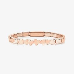 Nomination Trendsetter Rose Gold Hearts Bracelet 021111/002