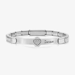 Nomination Trendsetter Stainless Steel & Cubic Zirconia Heart Bracelet 021133/022