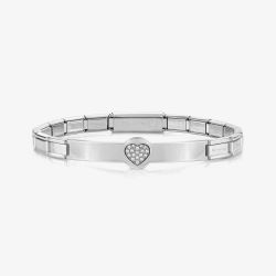 Nomination Trendsetter Stainless Steel & Cubic Zirconia Heart Bracelet 021133/022