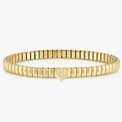 Nomination XTE Life Gold Finish Stainless Steel Cubic Zirconia Heart Bracelet 046011/004