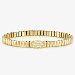 Nomination XTE Life Gold Finish Stainless Steel Cubic Zirconia Oval Bracelet 046011/053