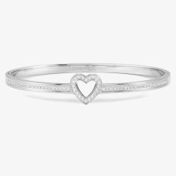 Nomination Pretty Bangles Cubic Zirconia Open Heart Bangle 029501/004