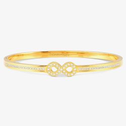 Nomination Pretty Bangles Gold Plated Cubic Zirconia Infinity Bangle 029501/067