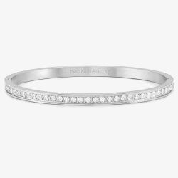 Nomination Pretty Bangles Pave Half Set White Cubic Zirconia Bangle 029505/001