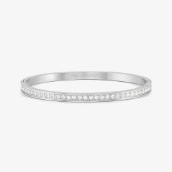 Nomination Pretty Bangles Stainless Steel Cubic Zirconia Channel Medium Bangle 029513/001
