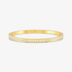 Nomination Pretty Bangles Gold pLated Cubic Zirconia Channel Medium Bangle 029513/020