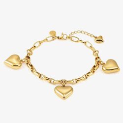 Nomination Wear & Style Yellow Gold Tone Plated Multi Heart Bracelet 134504/006