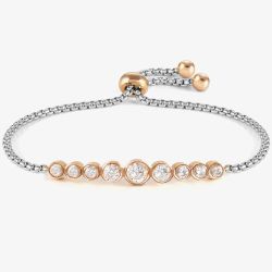 Nomination Milleluci Colour Stainless Steel White Crystal Circles Bracelet 028010/010