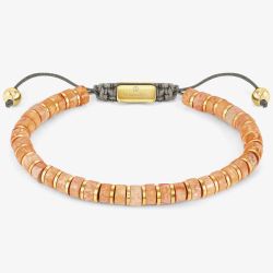 Nomination InstinctStyle Gold Finish Stainless Steel Orange Jasper Bracelet 027927/086