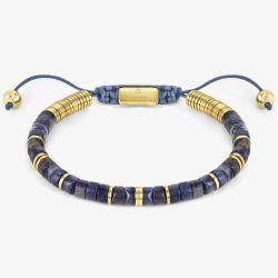 Nomination InstinctStyle Gold Finish Stainless Steel Sodalite Bracelet 027925/034