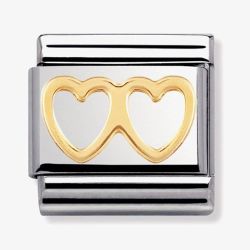 Nomination CLASSIC Gold Love Collection Double Heart Charm 030116/03