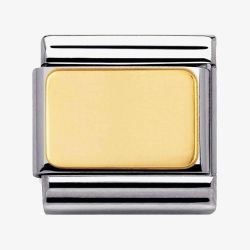 Nomination CLASSIC Gold Engravable Smooth Plate Charm 030121/01