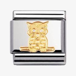 Nomination CLASSIC Gold Animals of the Air Owl Charm 030114/06