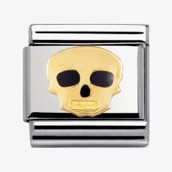 Nomination CLASSIC Gold Halloween Skull Charm 030216/08