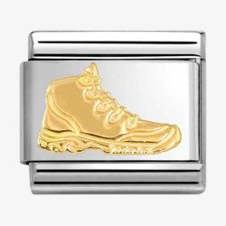 Nomination CLASSIC Stainless Steel & 18ct Yellow Gold Hiking Shoe Charm 030109/46
